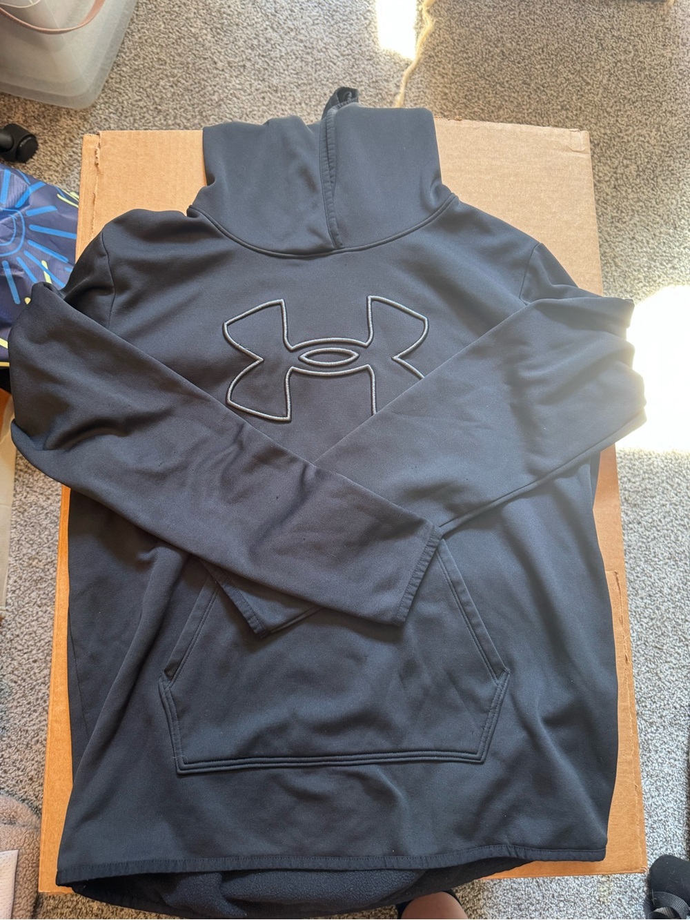 Under Armour Men’s Black Turtleneck Pullover with Logo